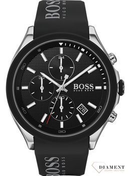 Zegarek męski Hugo Boss 1513716 sportowy Velocity to najmodniejszy zegarek na silikonowym, wytrzymałym pasku z dużym logo BOSS. Zegarek dla prawdziwego faceta z czarną tarczą i prostymi indeksami oraz logiem Hugo Boss.jpg