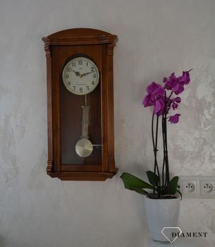 Zegar ścienny drewniany do salonu w kolorze jasnego dębu 20008D ✅ Zegar ścienny do salonu ✅ Zegar drewniany w kształcie prostokąta ✅ (11).JPG