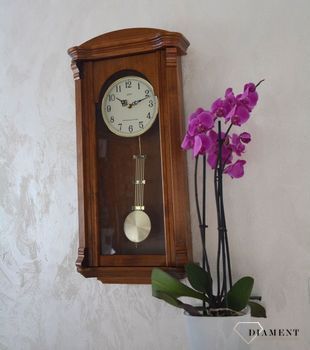 Zegar ścienny drewniany do salonu w kolorze jasnego dębu 20008D ✅ Zegar ścienny do salonu ✅ Zegar drewniany w kształcie prostokąta ✅ (5).JPG