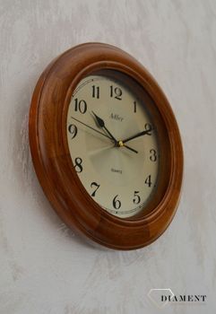 Zegar na ścianę drewniany Adler dąb 21147D ✓Zegary ścienne dębowe ✓ Drewniany zegar (3).JPG