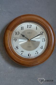 Zegar na ścianę drewniany Adler dąb 21147D ✓Zegary ścienne dębowe ✓ Drewniany zegar (4).JPG
