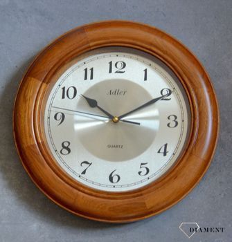 Zegar na ścianę drewniany Adler dąb 21147D ✓Zegary ścienne dębowe ✓ Drewniany zegar (5).JPG