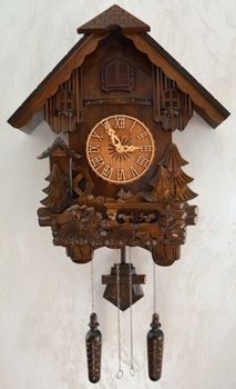 Zegar ścienny drewniany domek z kukułką Adler 24017W wenge. Zegar ścienny Adler.  (3).JPG