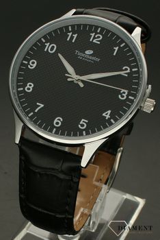 Zegarek męski  na czarnym pasku TIMEMASTER 251-2 z czytelna tarczą posiada wskazówki świecące w ciemności. Zegarek męski to dobry pomysł na  (2).jpg