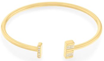 Bransoletka damska Calvin Klein otwarta stalowa złota z cyrkoniami 35000368.jpg