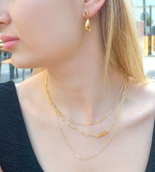 Złote kolczyki damskie Calvin Klein wiszące krople stal 35000607⭐ Biżuteria Calvin Klein🎁Prezent marki Calvin Klein☝ (5).JPG
