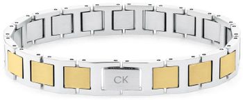 Bransoletka męska Calvin Klein srebrno-złota stalowa 35100009.jpg