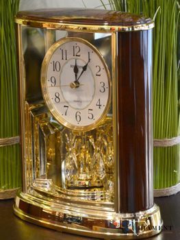 Zegar kominkowy złoty marmurek Rhythm 4SG724WS06 Idealny pomysł na prezent na rocznicę Ślubu będzie pamiątką na lata. Zegary kominkowe (3).JPG