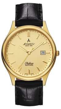 Zegarek męski klasyczny na czarnym pasku Atlanic Seabase.jpg