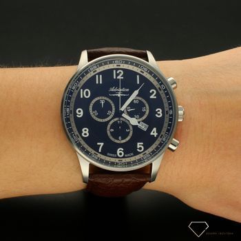 Męski zegarek Adriatica Classic Chronograph męski A1076.5B24CHXLwyposażony jest w kwarcowy mechanizm, zasilany za pomocą baterii. Posiada bardzo wysoką dokładność mierzenia czasu +- 10 sekund w przeciągu 30 dn.jpg