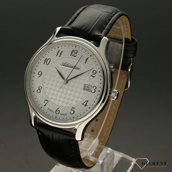 Zegarek męski na pasku Adriatica A8000.5223Q z szafirowym szkłem idealnie pasuje do garnituru.  (2).jpg