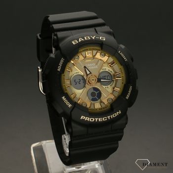 Zegarek damski BA-130-1A3ER Casio Baby-G w czarnym kolorze ze złotą tarczą to świetny pomysł na prezent dla dziewczynki.✓ Wymarzony prezent ✓Kurier Gratis 24h✓ (1).jpg