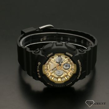Zegarek damski BA-130-1A3ER Casio Baby-G w czarnym kolorze ze złotą tarczą to świetny pomysł na prezent dla dziewczynki.✓ Wymarzony prezent ✓Kurier Gratis 24h✓ (3).jpg