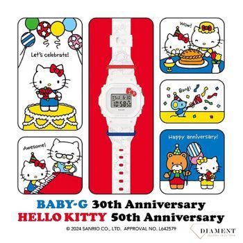 Zegarek Casio Baby-G 30th & HELLO KITTY 50th Anniversaries BGD-565KT-7ER. Zegarek Hello Kitty x Casio G-shock. Zegarek dla dziecka na komunię. Dziewczęcy zegarek na komunię.5.jpg