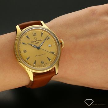 Zegarek męski na brązowym pasku ze złotą tarczą Certina DS Powermatic 80 C038.407.36.367.00  (2).jpg