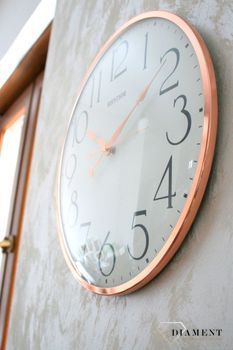 Zegar na ścianę do salonu Rhythm szklany 40 cm CMG569NR13 (8).JPG