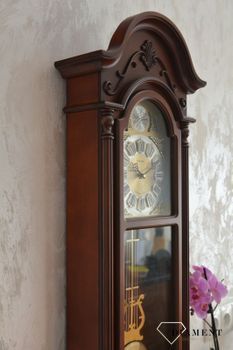 Zegar ścienny drewniany z wahadłem Rhythm CMJ578NR06. Zegar z japońskim mechanizmem. Drewniane zegary z duszą na ścianę (5).JPG