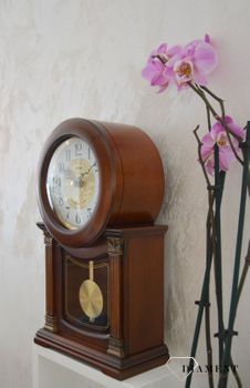 Zegar kominkowy drewniany z wahadłem RHYTHM Orzech CRJ722CR06 🕰 Zegar kominkowy drewniany wykonany z wytrzymałego materiału w kolorze orzech (8).JPG
