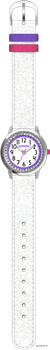 Zegarek dziecięcy dla dziewczynki błyszczący biały pasek Sparkle CWG5121. Błyszczący zegarek dla dziecka. Wyraźny zegarek dla dziewczynki. Pierwszy zegarek. Nauka godziny. Prezent dla dziecka..png