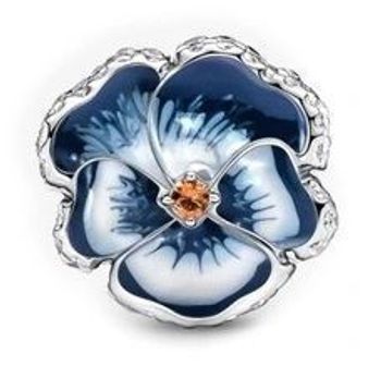 Charms Moments srebrny 925 niebieski kwiatek Bratek DIA-CHA-IM0160922CH-925.jpg