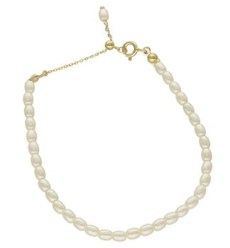 Komplet pozłacany z perłami naszyjnik i bransoletka DIA-KPL-6574-925. Komplet idealny na prezent.  Biała biżuteria będzie doskonałym dodatkiem do letnich stylizacj (4).jpg