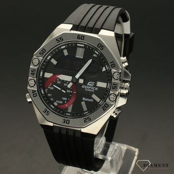 Zegarek męski Casio Edifice Smartwatch 📲z funkcją bluetooth na czarnym, gumowym pasku. Zegarek do pływania⌚ (3).jpg