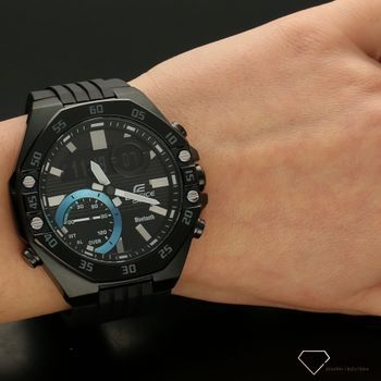 Zegarek męski Casio Edifice Smartwatch 📲z funkcją bluetooth na czarnym, gumowym pasku. Zegarek do pływania⌚ Idealny prezent dla mężczyzny (3).jpg