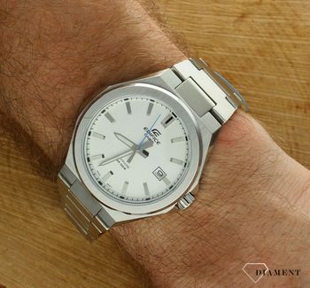 Zegarek męski Casio Edifice Classic Sapphire EFB-108D-7AVUEF. Męski zegarek na bransolecie. Zegarek męski Casio Edifice. Zegarek męski ze srebrną tarczą. Z (1).jpg