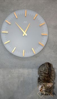Zegar ścienny JVD szary nowoczesny design HC401.2. Szare dodatki do mieszkania. Zegar do nowoczesnych wnętrz w szarym kolorze, (5).JPG