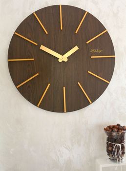 Zegar ścienny duży drewniany 70 cm HC702.1 ciemny brąz. Zegar ścienny nowoczesny. Duży zegar ścienny nowoczesny.  (2).JPG