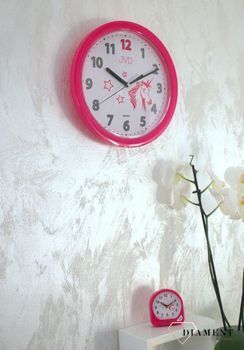Zegar ścienny dla dziewczynki 'Różowy Jednorożec' HP612.D7 to śliczny zegar, który dzięki swoim cukierkowym barwom sprawi radość małej dziewczynce (9).JPG