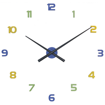 Zegar ścienny naklejany JVD HT466.2 'Kolorowe cyferki'.png