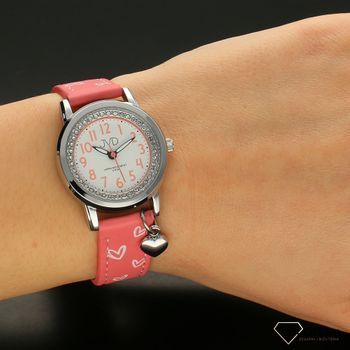 Zegarek dla dziewczynki różowy z zawieszką J7201 (4).jpg