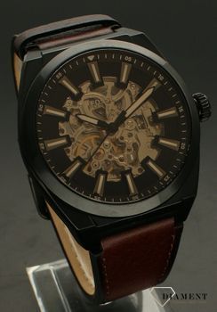 Zegarek męski Fossil EVERETT Automatic na brązowym pasku ME3207. Męski zegarek Fossil. Męski zegarek automatyczny (1).jpg