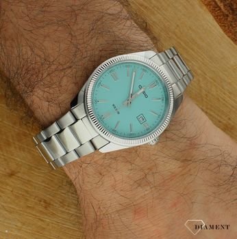 Zegarek męski Casio MTP-1302PD-2A2VEF w kolorze tarczy przypominający kolor Tiffany Blue. Zegarek męski Casio z turkusową tarczą. Zegarek Casio jajo drozda. Popularny zegarek Casio w kolorze Tiffany Blue. Casio męski zegarek na prezent.jpg
