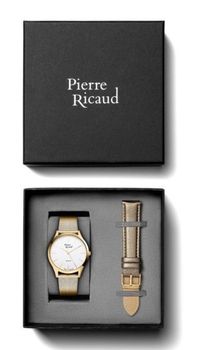 Zegarek damski Pierre Ricaud P22000.1113Q zestaw z dodatkowym paskiem. Zegarek damski Pierre Ricaud. Zegarek w zestawie prezentowym. Zegarek damski na prezent. Zestaw prezentowy z zegarkiem Pierre Ricaud dla kobiety.  (1).jpg