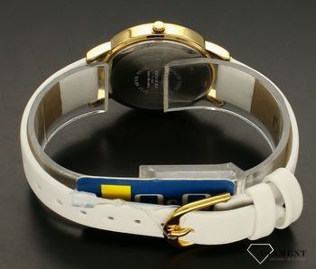 Zegarek damski Q&Q na białym pasku z cyrkoniami Q32B-002P (5).jpg