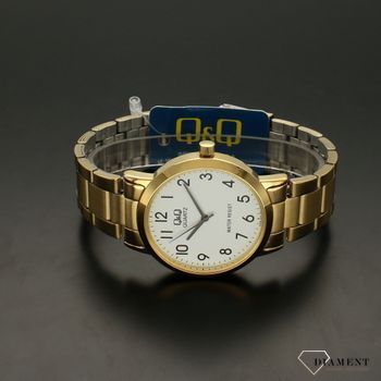 Zegarek męski QQ na złotej bransolecie QA38-004⌚ Zegarki męskie z bransoletą✓ (3).jpg