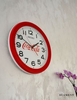 Zegar na ścianę Seiko Coca-cola 37 cm 37 cm QXA922R 🕰 Duży czytelny zegar ścienny SEIKO z logo Coca-cola 🎅 Mechanizm kwarcowy.  (6).JPG