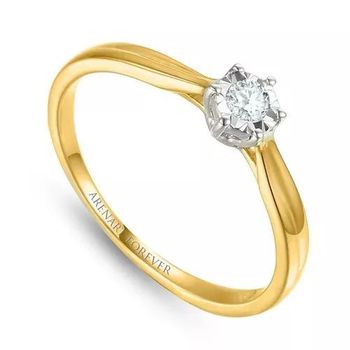 Pierścionek złoty zaręczynowy DIAMENT diament 0,06ct R50337YW 0800023414.jpg