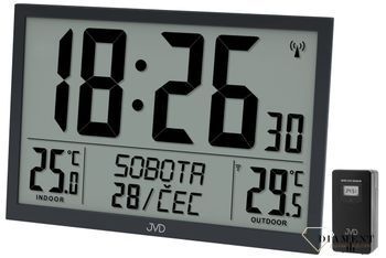 Zegar cyfrowy JVD sterowany radiowo na ścianę RB9412.1. ✓ zegar z polskim menu ✓zegar z polskim datownikiem ✓ Zegary cyfrowe ✓Zegary sterowane radiem✓ Zegary na biurko✓.jpg
