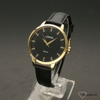 Zegarek damski na  pasku Lorus RG258TX9 z tarczą w kolorze czarnym z brokatem. P (2).jpg