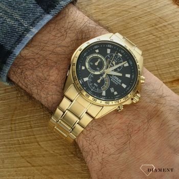 Zegarek męski Lorus na złotej bransolecie RM358HX9. Zegarek lorus dla mężczyzny. Złoty zegarek dla mężczyzny. Pomysł.jpg