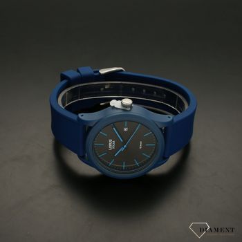 Zegarek męski na niebieskim pasku silikonowym zasilany solarnie RX305AX9.  (3).jpg