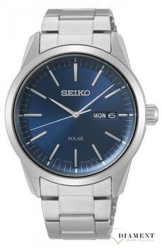 Zegarek męski Seiko Solar z niebieską tarczą SNE525P1.jpg