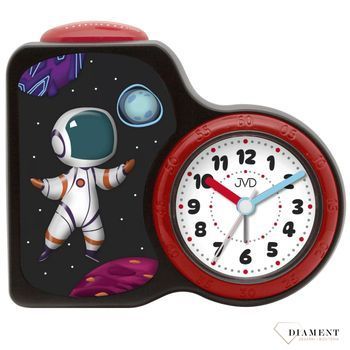 Duży czytelny czarny kolorowy budzik dla dziecka Kosmonauta JVD SRP163.3. Budzik Astronauta. ✓Budziki ✓Zegarki budziki ✓ Budzik dla dzieci✓ Autoryzowany sklep✓.jpg