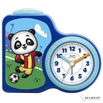 Duży czytelny niebieski kolorowy budzik dla dziecka Piłkarz Panda JVD SRP163.4 Prezent dla małego piłkarza  ✓Budziki ✓Zegarki budziki ✓ Budzik dla dzieci✓ Autoryzowany sklep✓.jpg
