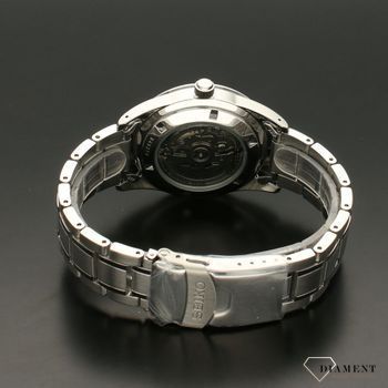 Zegarek męski na stalowej bransolecie z męską, elegancką czarną tarczą. Zegarek odporny na zachlapania. Wysoka wodoszczelność (5).jpg