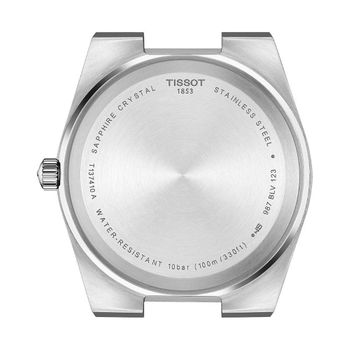 Zegarek męski na bransolecie z czarną tarczą Tissot z szafirowym PRX T137.410.11.051 (2).jpg