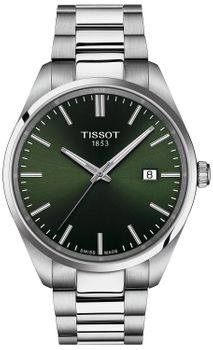 Zegarek męski Tissot PR 100 na bransolecie z zielona tarczą T150.410.11.091 (2).jpg